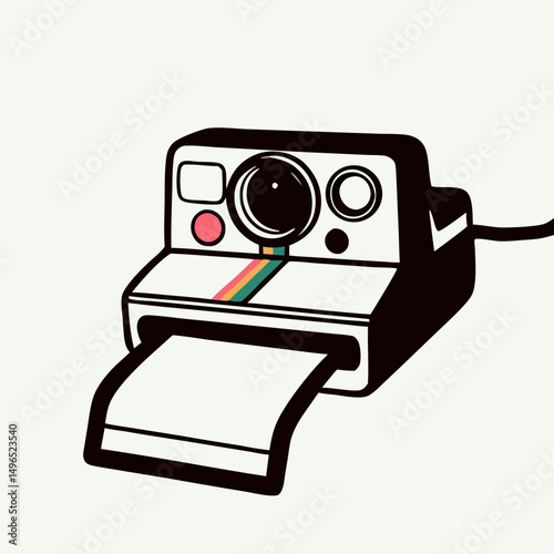 Instant Camera Illustration: Retro Polaroid Design
