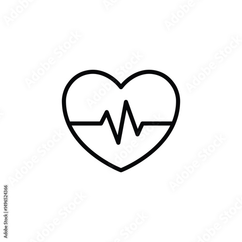 heart beat icon vector