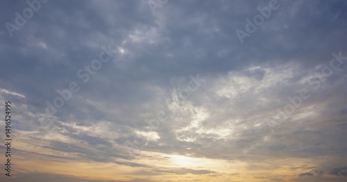 beautiful afternoon sky with white and slightly black clouds and highlights of afternoon sunlight