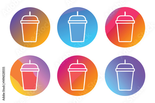 set of colorful drinks in glass