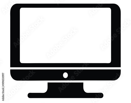 computer monitor with blank screen