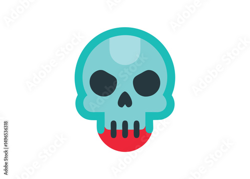 human skull isolated on white