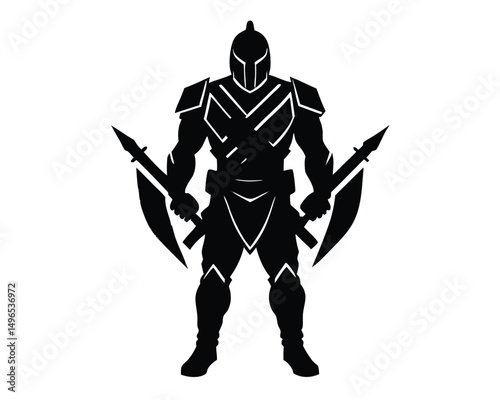 knight on horseback vector