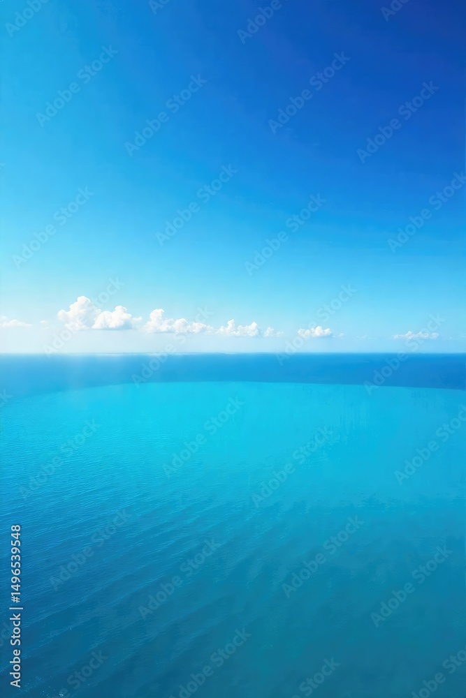 Fototapeta premium A breathtaking panorama of a cloudless azure sky, stretching to the horizon Perfect for travel, weather, or nature themes The vibrant blue is unspoiled and serene , clear skies, calm, clean