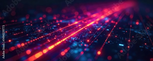 Wallpaper Mural Abstract network connection conduits glowing brightly, signifying digital pathways and data transfer, illustrating modern technology and global connectivity ,  server,  modern Torontodigital.ca