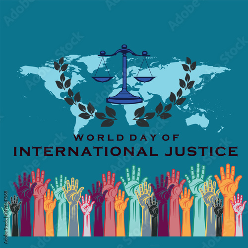 World Day for International Justice - July 17th Vector Poster