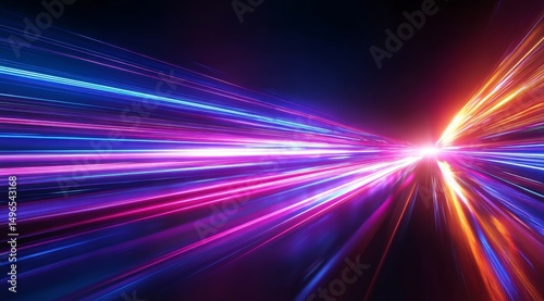 Abstract Light Trails in Motion