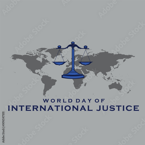 World Day for International Justice - July 17th Vector Poster