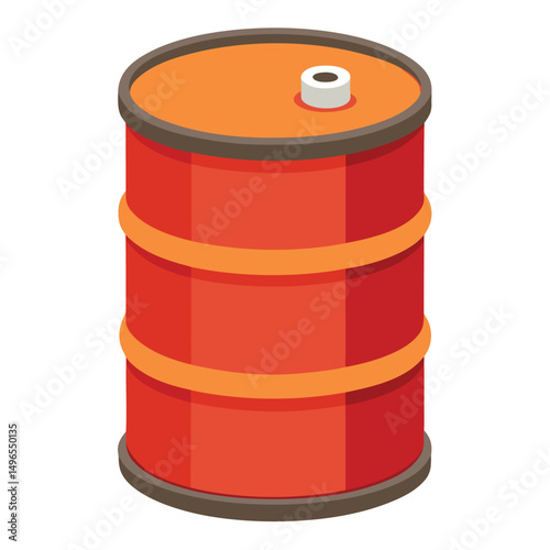 red barrel with oil