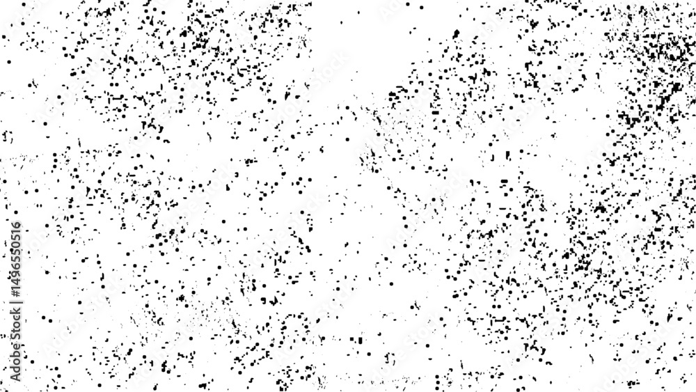 Obraz premium Dark grainy texture on white background. Dust overlay textured. Grain noise particles. Rusted white effect. Grunge design elements. Vector illustration, 
