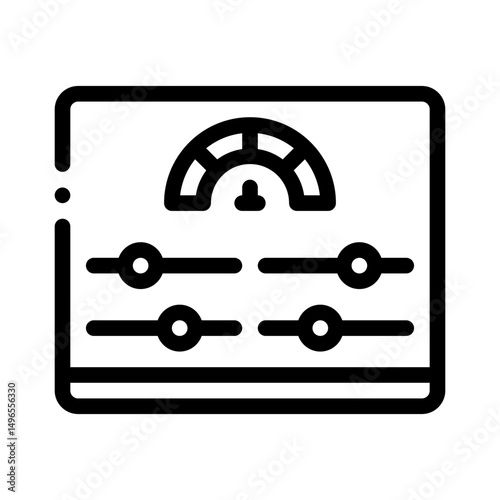 control panel line icon