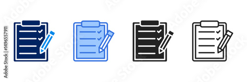 Agenda  Icon Set Different Style Collection 