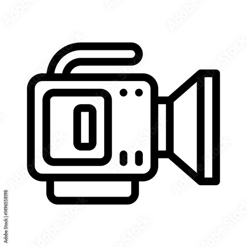 video camera line icon