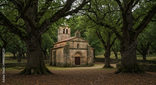 Photo of an Old Church in a Forest Clearing