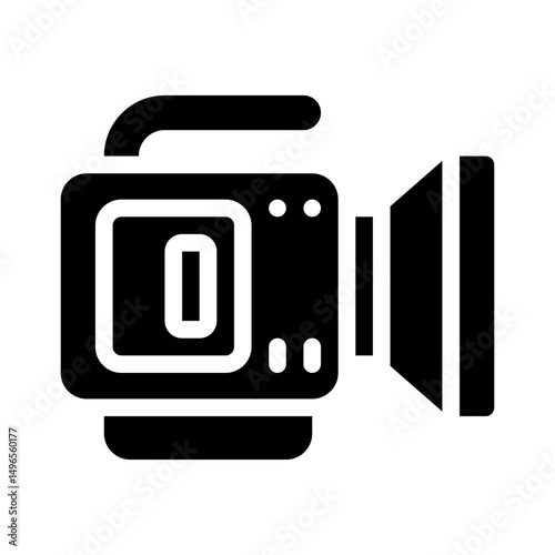 video camera glyph icon