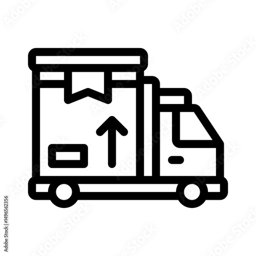 delivery truck line icon