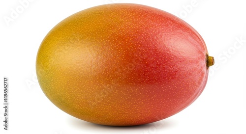 Photo of a Ripe Mango on a White Background