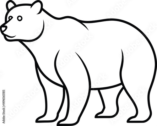 vector illustration of cartoon bear