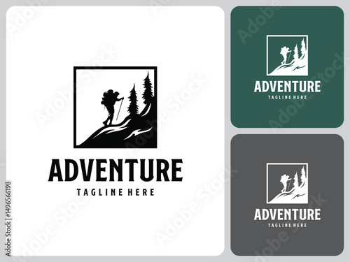 climbing logo vector design