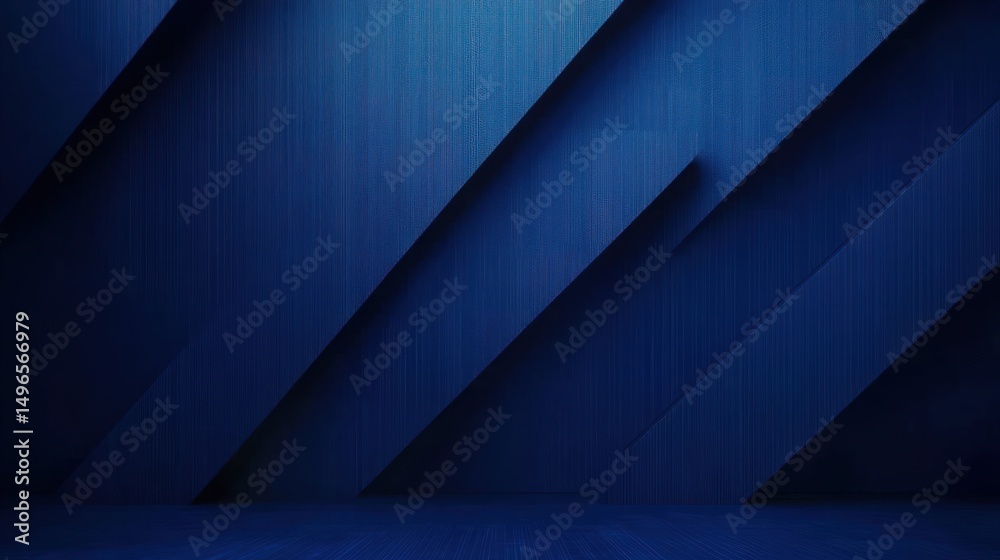 Abstract dark blue geometric background with diagonal layered panels creating depth and texture Abstract dark blue geometric background with diagonal layered panels creating depth and texture