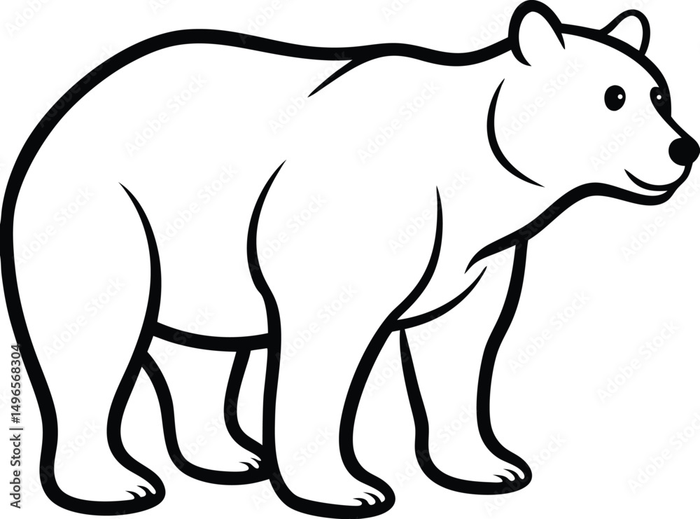 Obraz premium vector illustration of a bear