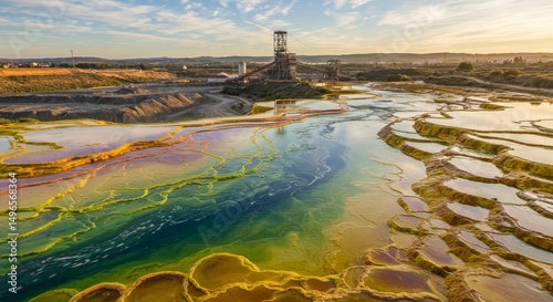 Photo of Colorful Geothermal Mineral Terraces