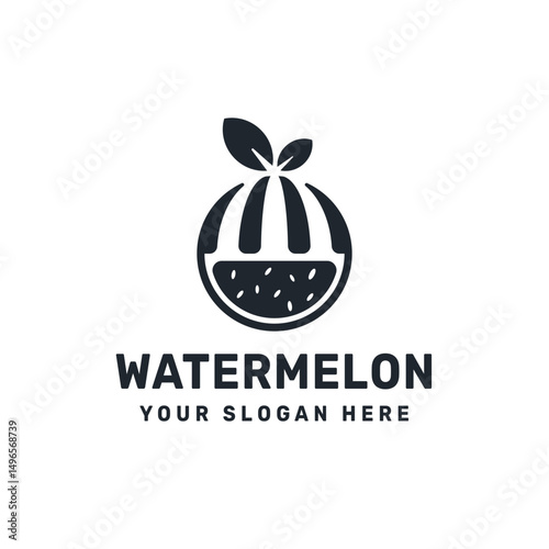 Creative fruit logo, Watermelon logo vector icon illustration