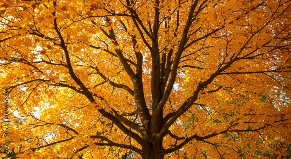 Photo of Golden Autumn Tree Canopy Photo of Golden Autumn Tree Canopy