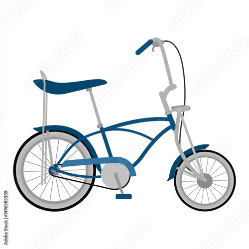 green low rider bicycle in flat style illustration
