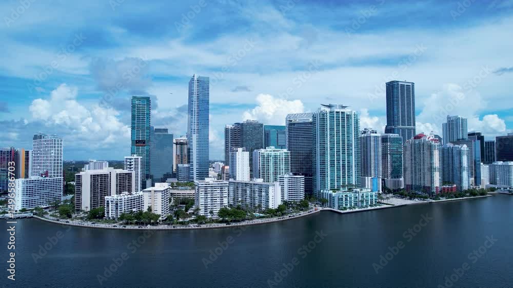 Miami Skyline In Miami Florida United States. City Skyline Showing Modern And Traditional Architecture. Business Sky Background Downtown Cityscape. Backgrounds Up Above. Miami Florida. Miami Skyline In Miami Florida United States. City Skyline Showing Modern And Traditional Architecture. Business Sky Background Downtown Cityscape. Backgrounds Up Above. Miami Florida.