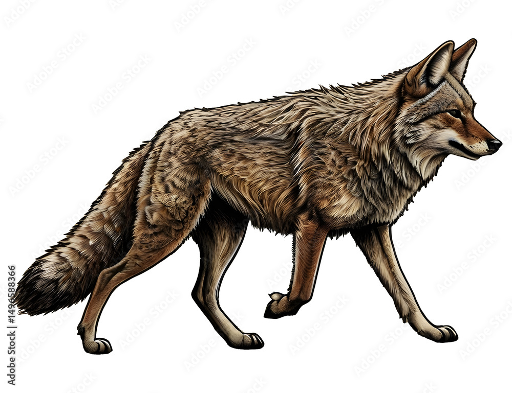 Fototapeta premium wolf isolated on white