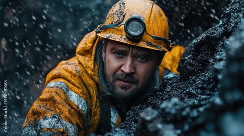 Miner extracts coal, which is supplied by miners