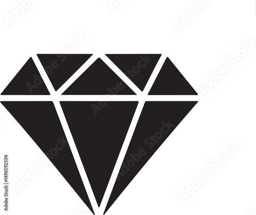 Diamond icon Different shapes of diamond cuts. Dimond icon set in flat style