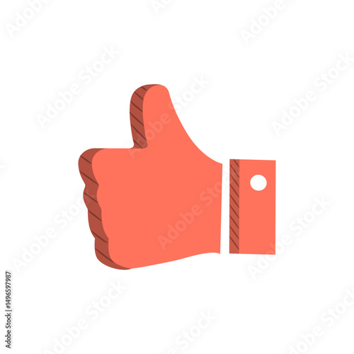Thumbs Up Icon Vector – Like Symbol Isolated Illustration on White Background