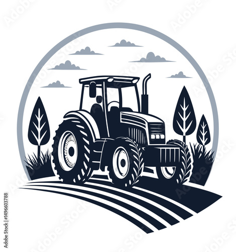 tractor on a farm
