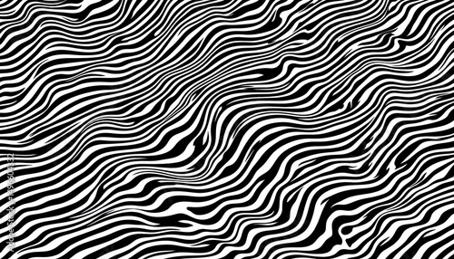 a black and white photograph of a wavy pattern resembling a fabric or ribbon with intricate, sinuous designs