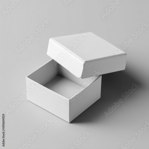 3D wool facial mask box mockup, showcasing smooth texture and clean design with empty label space.