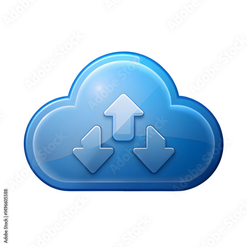 Wallpaper Mural Cloud sync PNG icon isolated with transparent background Torontodigital.ca