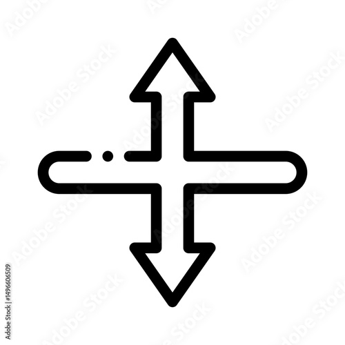 vertical resize line icon