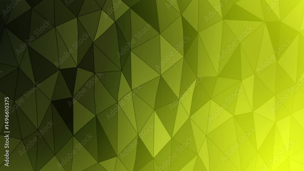 Abstract Geometric Animation: Shifting Olive Green Triangles to Bright Yellow Gradient Abstract Geometric Animation: Shifting Olive Green Triangles to Bright Yellow Gradient