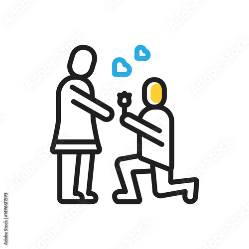Multi color icon for propose