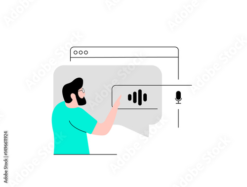Voice search optimization with natural language queries, speech recognition, structured data and SEO tools for better visibility in voice assistant results. Transparent png