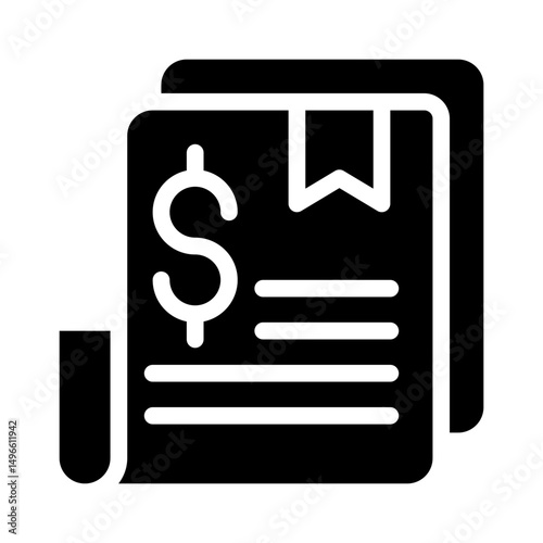 financial agreement glyph icon