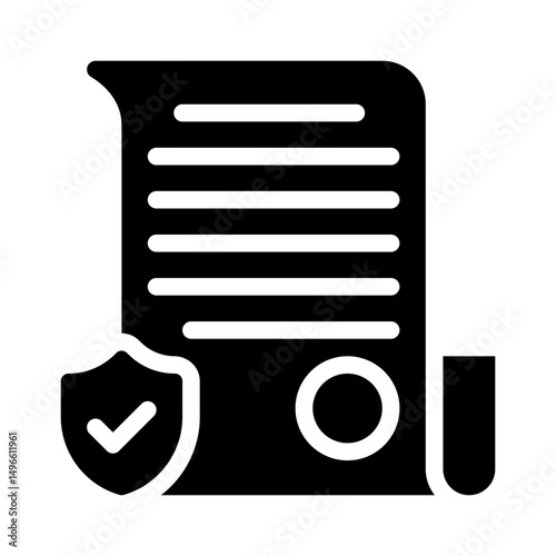 secure agreement glyph icon
