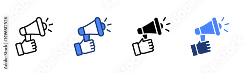 Marketing icon sheet multiple style collection