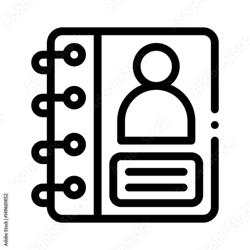 contact list line icon