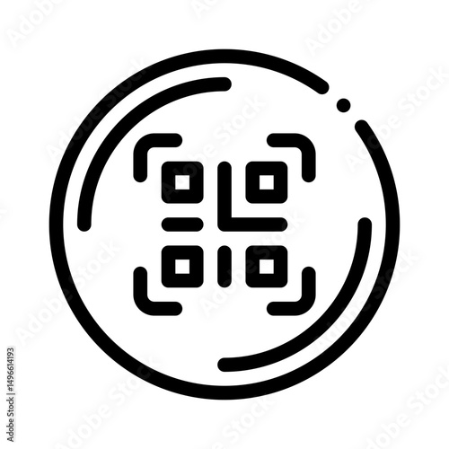 contactless line icon