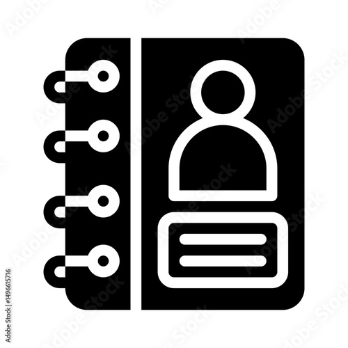 contact list glyph icon