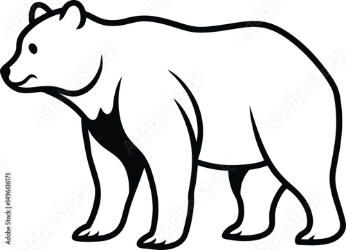 vector illustration of a silhouette of a bear