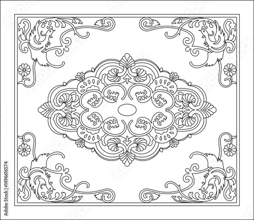 vector illustration sketch image silhouette design decoration ornament background pattern abstract modern vintage